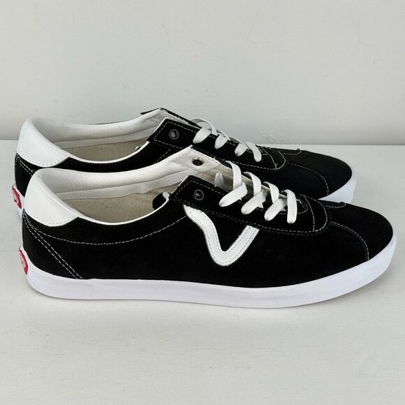 Men\'s 13 - VANS Sport Low Skate Suede Sneaker Black/White - 508357 main image 7